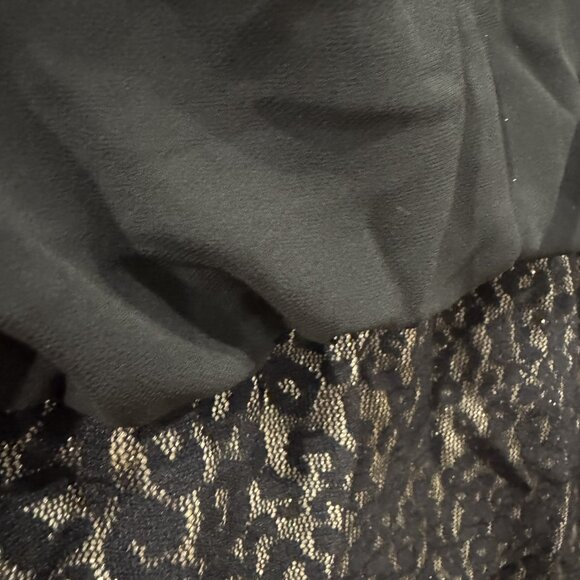 NWT BCX Cowl Neck Dress 1xl Black and Gold with Leopard Print Party NYE Wedding - Picture 3 of 7